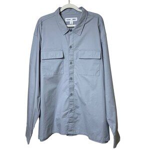 Old Navy Button Front Shirt‎ Built-In-Flex Blue Salt Mens XXL